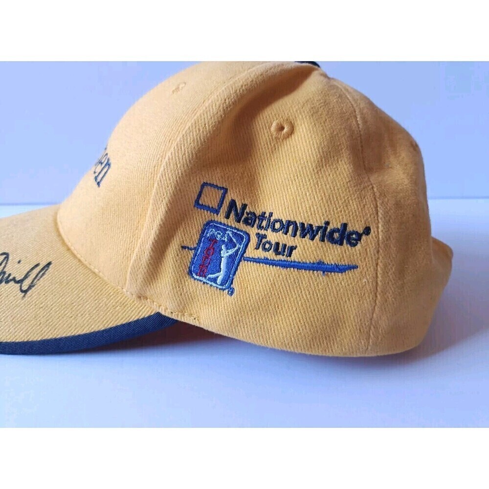 PGA Tour Golf Hat Men's Adjustable Autographed Yellow Embroidered - Picture 4 of 10